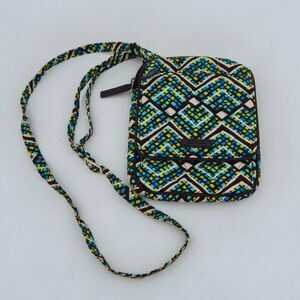 VERA BRADLEY Rain Forest Mini Hipster Crossbody Purse Handbag Green Brown